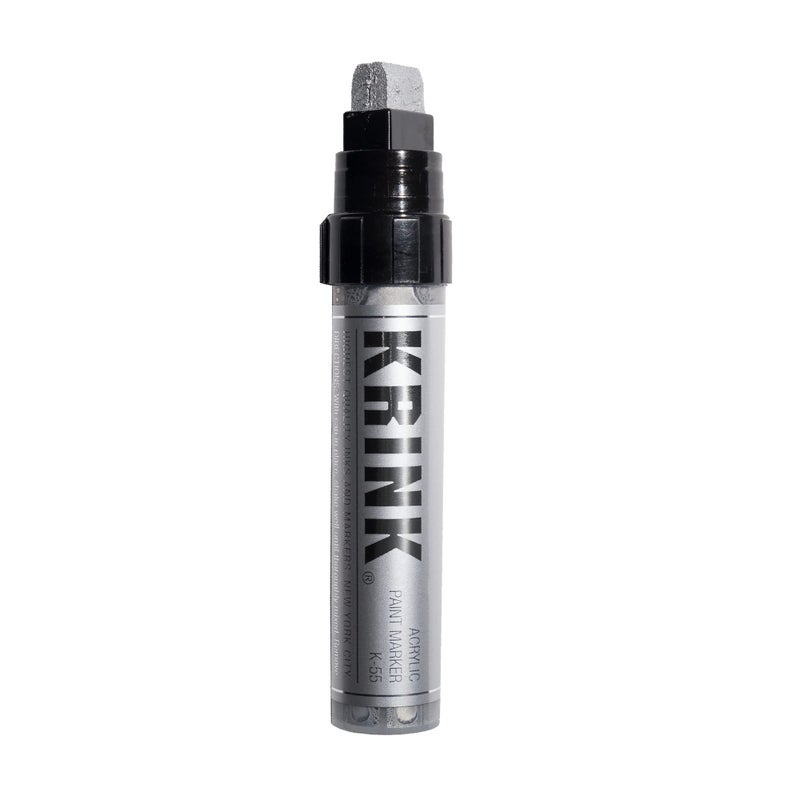 Krink K-55 Silver Paint Marker - Vibrant and Opaque Art Acrylic Paint Pens for Smooth, Metal Paper and Painted Surfaces - Image 1